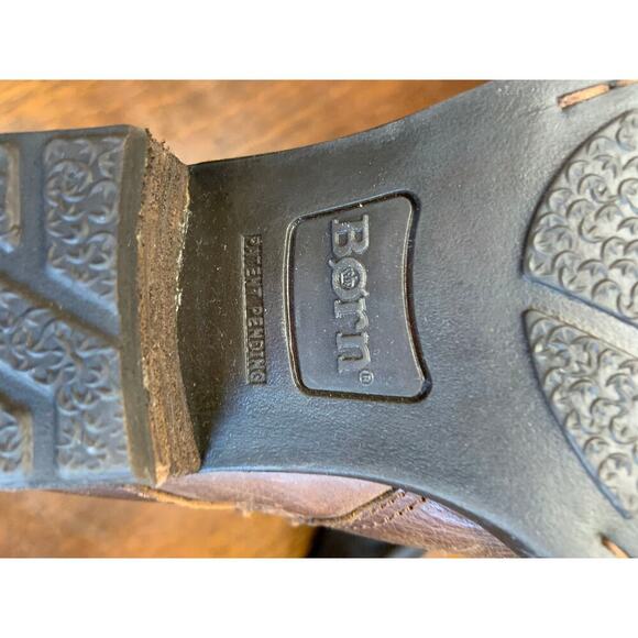 Born Brown Leather Ankle Boot Women 6 Fringe Grunge Western Cowgirl Witch Hobbit - Picture 6 of 10